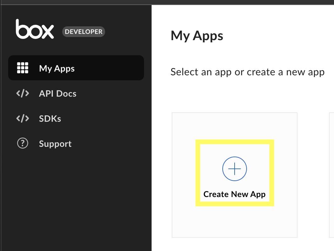 Create New App